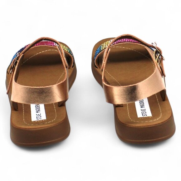 Steve Madden Girls Jprobler Metallic Strap Sandals - Picture 7 of 8